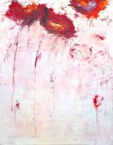 Fleurs rouges, 100 x 81 cm